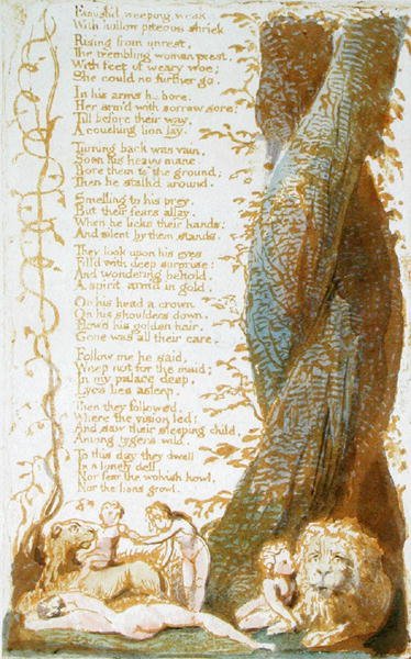 Famishd, Weeping, Weak..., plate 7 from Songs of Innocence, 1789 by William Blake